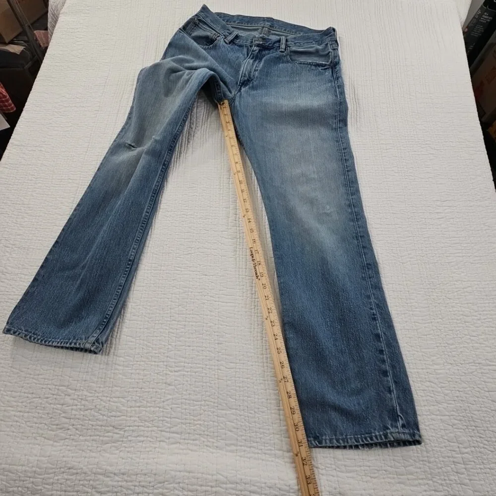 Polo Ralph Lauren Jeans Men 33x32 Med Wash 867‎ Classic Fit Straight Distressed